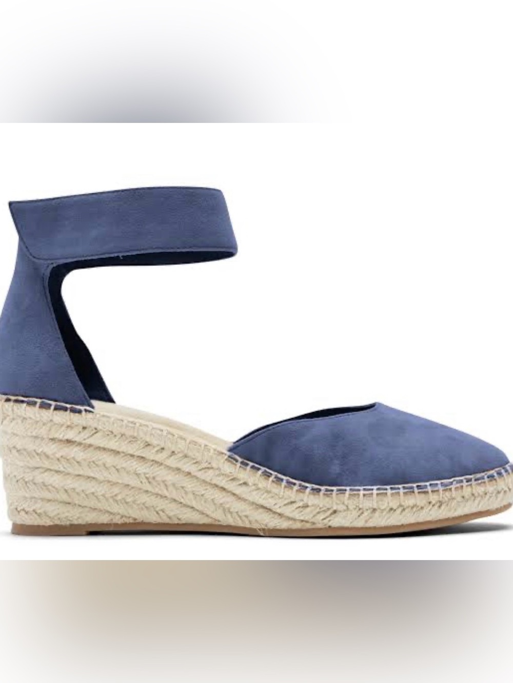 Rockport Blue Suede Ankle-Strap Espadrilles
